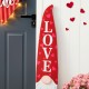 Glitzhome 42"H Valentine's Wooden Gnome Porch Sign Decor