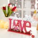 Glitzhome 14.25"L Valentine's LOVE Wooden Gnome Table Decor