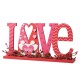 Glitzhome 14.25"L Valentine's LOVE Wooden Gnome Table Decor