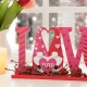 Glitzhome 14.25"L Valentine's LOVE Wooden Gnome Table Decor