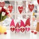 Glitzhome 11"L Valentine's Love Wooden Gnome Table Decor