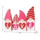 Glitzhome 11"L Valentine's Love Wooden Gnome Table Decor