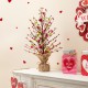 Glitzhome 20"H Valentine's Berry Heart Table Tree