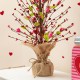 Glitzhome 20"H Valentine's Berry Heart Table Tree