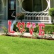 Glitzhome 28"H Set of 4 Valentine's Metal LOVE Yard Stake or Wall Haning Decor