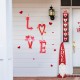 Glitzhome 28"H Set of 4 Valentine's Metal LOVE Yard Stake or Wall Haning Decor