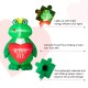 Glitzhome 6ft Lighted Valentine's Inflatable Frog with Heart Decor