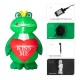 Glitzhome 6ft Lighted Valentine's Inflatable Frog with Heart Decor