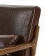 Glitzhome 30.00"H Mid-century Modern Coffee Leatherette Accent Armchair with Walnut Rubberwood Frame, Set of 2