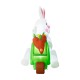 Glitzhome 72.75"L Easter Lighted Bunny Wheel Barrow Inflatable Decor