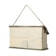 Glitzhome 15.75"L Oversized Washed White Distressed Solid Wood Cottage Birdhouse with 3D Tree and Bird