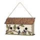 Glitzhome 15.75"L Oversized Washed White Distressed Solid Wood Cottage Birdhouse with 3D Tree and Bird