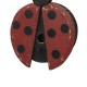 Glitzhome 11.5"H Distressed Solid Wood Ladybug Birdhouse