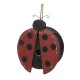 Glitzhome 11.5"H Distressed Solid Wood Ladybug Birdhouse