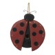 Glitzhome 11.5"H Distressed Solid Wood Ladybug Birdhouse