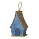 Glitzhome 12.5"H Distressed Solid Wood Birdhouse with 3D Leaves