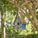 Glitzhome 12.5"H Distressed Solid Wood Birdhouse with 3D Leaves