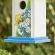 Glitzhome 11.75"H Distressed Solid Wood  Daisy with Butterfly Birdhouses