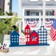 Glitzhome 16"L Wooden Patriotic/Americana House Table Décor