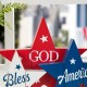 Glitzhome 11"L Wooden Patriotic/Americana Stars Table Decor