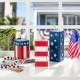 Glitzhome 9.75"H Wooden Patriotic/Americana Firecracker Table Decor