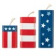 Glitzhome 9.75"H Wooden Patriotic/Americana Firecracker Table Decor