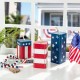 Glitzhome 9.75"H Wooden Patriotic/Americana Firecracker Table Decor