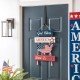 Glitzhome 20.75"H Patriotic/Americana Word Sign Door Hanger