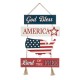 Glitzhome 20.75"H Patriotic/Americana Word Sign Door Hanger