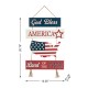 Glitzhome 20.75"H Patriotic/Americana Word Sign Door Hanger