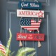 Glitzhome 20.75"H Patriotic/Americana Word Sign Door Hanger