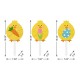 Glitzhome 15"H Set of 3 Easter Wooden Chick Pick/Yard Stake