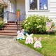 Glitzhome 15"H Set of 3 Easter Wooden Bunny Pick/Yard Stake