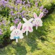 Glitzhome 15"H Set of 3 Easter Wooden Bunny Pick/Yard Stake