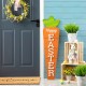 Glitzhome 41.5"H Wooden and Metal Carrot Happy Easter Porch Decor