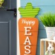 Glitzhome 41.5"H Wooden and Metal Carrot Happy Easter Porch Decor