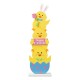 Glitzhome 30"H Wooden Stacked Chicks Happy Easter Porch Decor