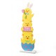 Glitzhome 30"H Wooden Stacked Chicks Happy Easter Porch Decor