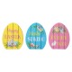 Glitzhome 7.5"H Set of 3 Wooden Easter Egg Table Decor