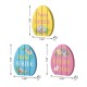 Glitzhome 7.5"H Set of 3 Wooden Easter Egg Table Decor