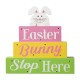 Glitzhome 12"L Easter LED Lighted Wooden Bunny Block Word Sign