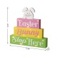 Glitzhome 12"L Easter LED Lighted Wooden Bunny Block Word Sign