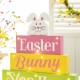 Glitzhome 12"L Easter LED Lighted Wooden Bunny Block Word Sign