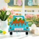 Glitzhome 11.5"L Easter Wooden Truck Table Decor