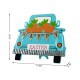 Glitzhome 11.5"L Easter Wooden Truck Table Decor