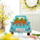 Glitzhome 11.5"L Easter Wooden Truck Table Decor