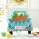 Glitzhome 11.5"L Easter Wooden Truck Table Decor