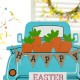 Glitzhome 11.5"L Easter Wooden Truck Table Decor