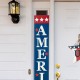 Glitzhome 60"H Wooden Patriotic/Americana Porch Sign