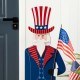 Glitzhome 40"H Patriotic/Americana Uncle Sam Porch Decor